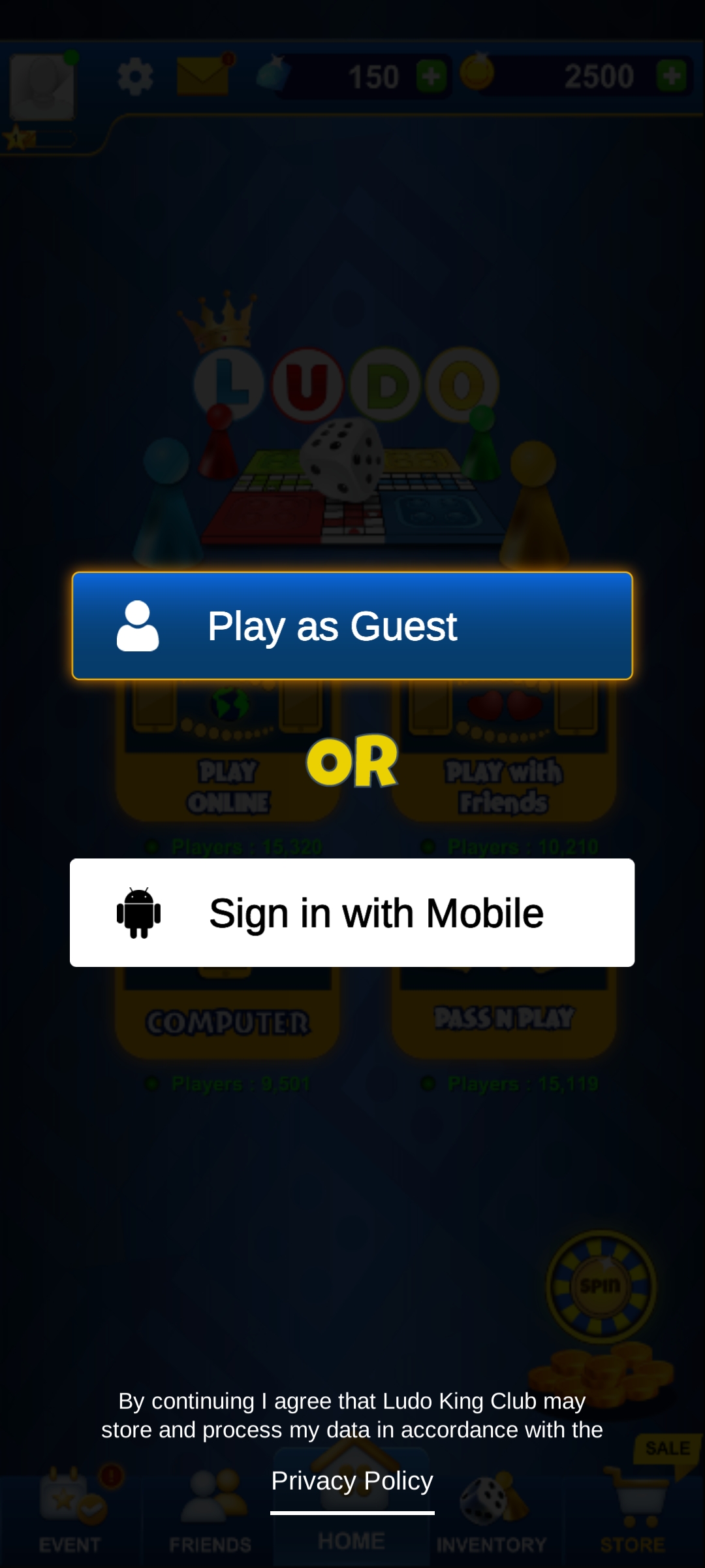 Spin 101 Withdrawal Page